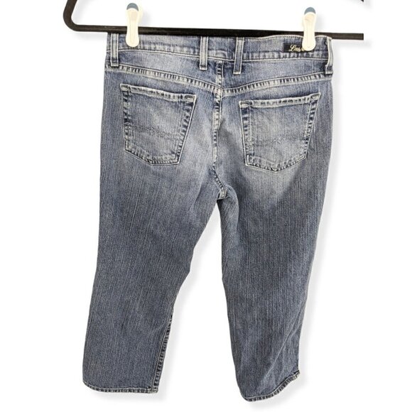Lucky Brand Classic Rider Crop Jeans Dungarees Womens Sz 6/28 (MEAS 28 X 22) - Picture 2 of 11